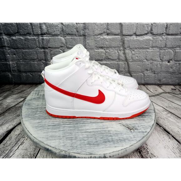 Nike Dunk Hi Retro "Picante Red" White/Picante Red-White Men Size 13 NIB - Picture 5 of 12